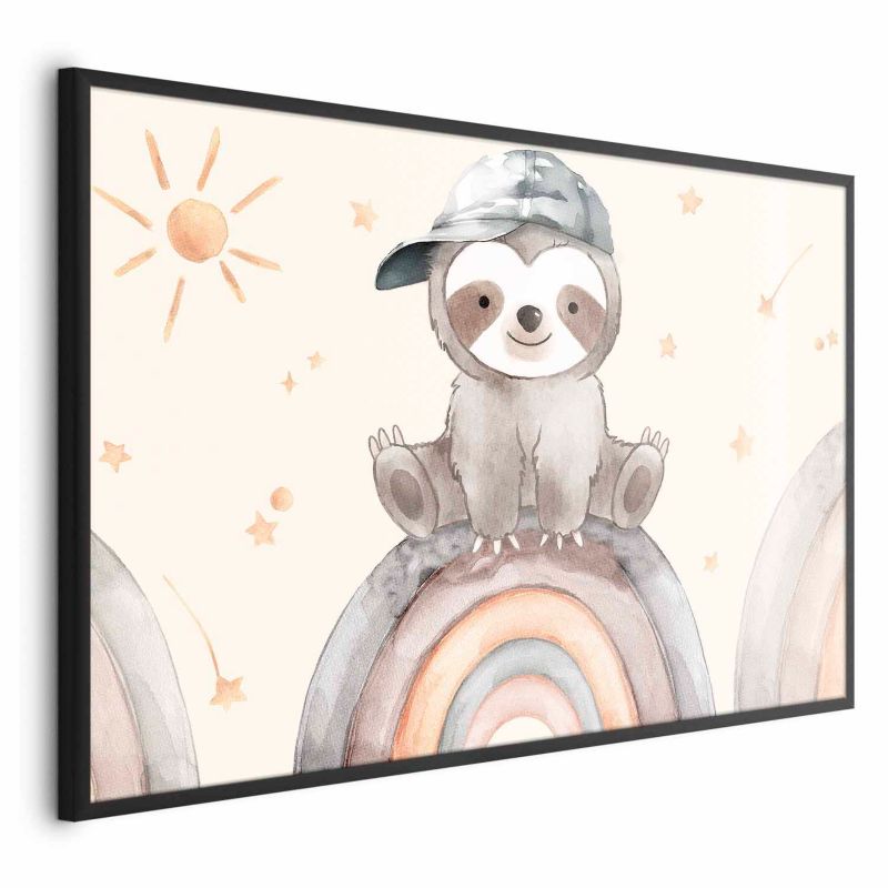 Plakat Artgeist Pośród gwiazdek i tęcz 42x29,7 cm z ramą czarną 1 szt