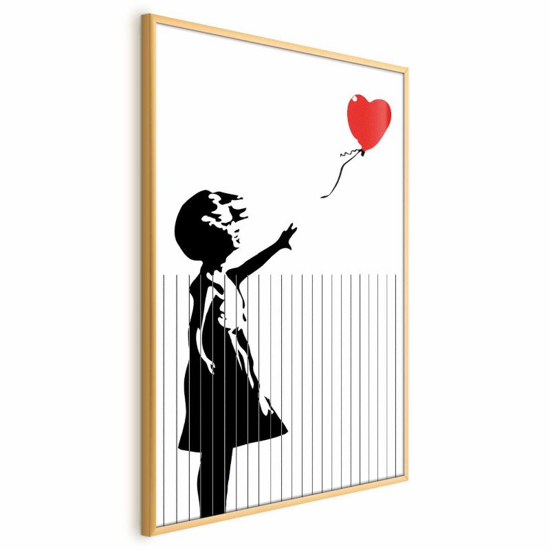 Plakat Artgeist Pocięty Banksy 21x30 cm z ramą złotą 1 szt
