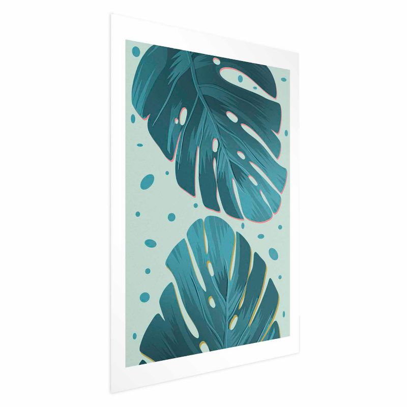 Plakat Artgeist Zroszone liście 29,7x42 cm bez ramy 1 szt