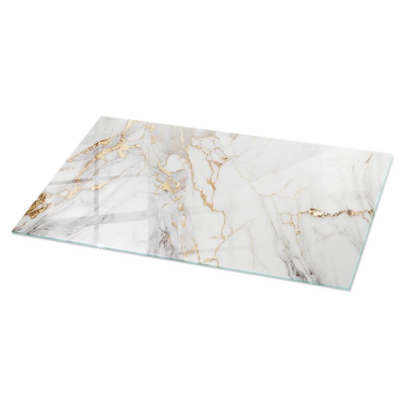 Blat szklany Tulup 100x50 cm Elegancki marmur z żyłkami 1 szt.