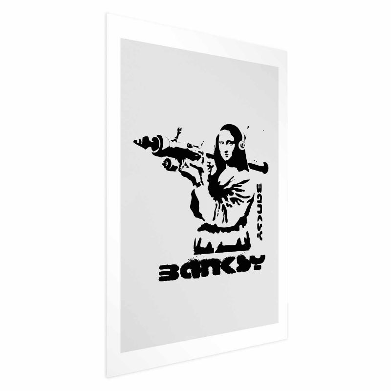 Plakat Artgeist Mona Lisa z bazuką 21x30 cm bez ramy 1 szt