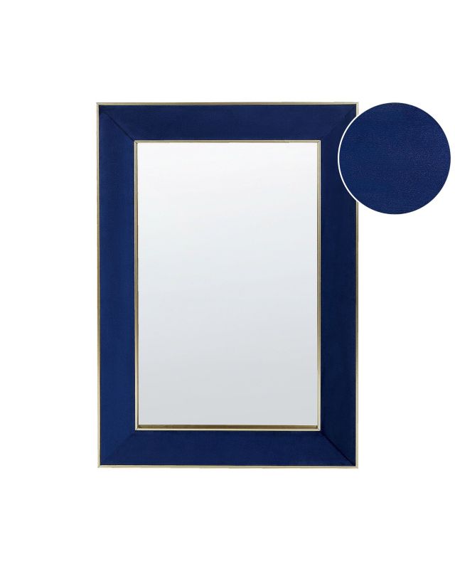 Lustro ścienne Lautrec 50 cm 70 cm Welur Granatowy 1 szt.