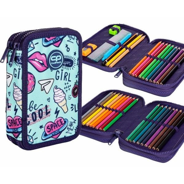 Coolpack Piórnik Jumper 2 podwójny z wyposażeniem MINT DODDLES