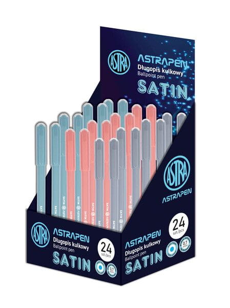 Długopis kulkowy ze skuwką 0,7 mm ASTRAPEN Satin - 24 szt. display