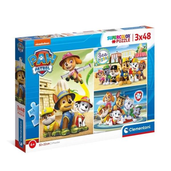 Clementoni Puzzle 3x48 elementów Psi Patrol