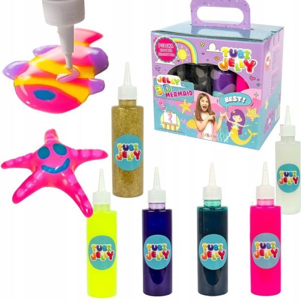 Zestaw Tubi Jelly 6 kol. + akwarium Syrenka Tuban