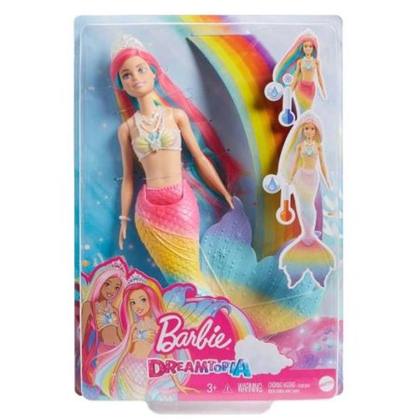 Lalka Barbie Syrenka Tęczowa Przemiana