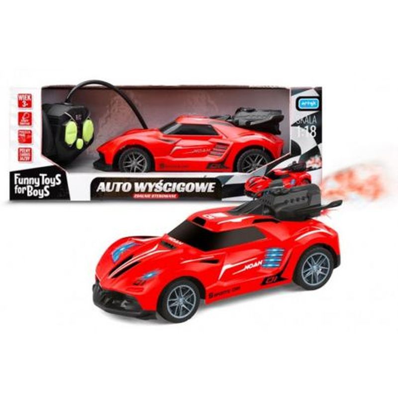 AUTO NA RADIO Z DYMEM I ŚWIATŁEM TOYS FOR BOYS
