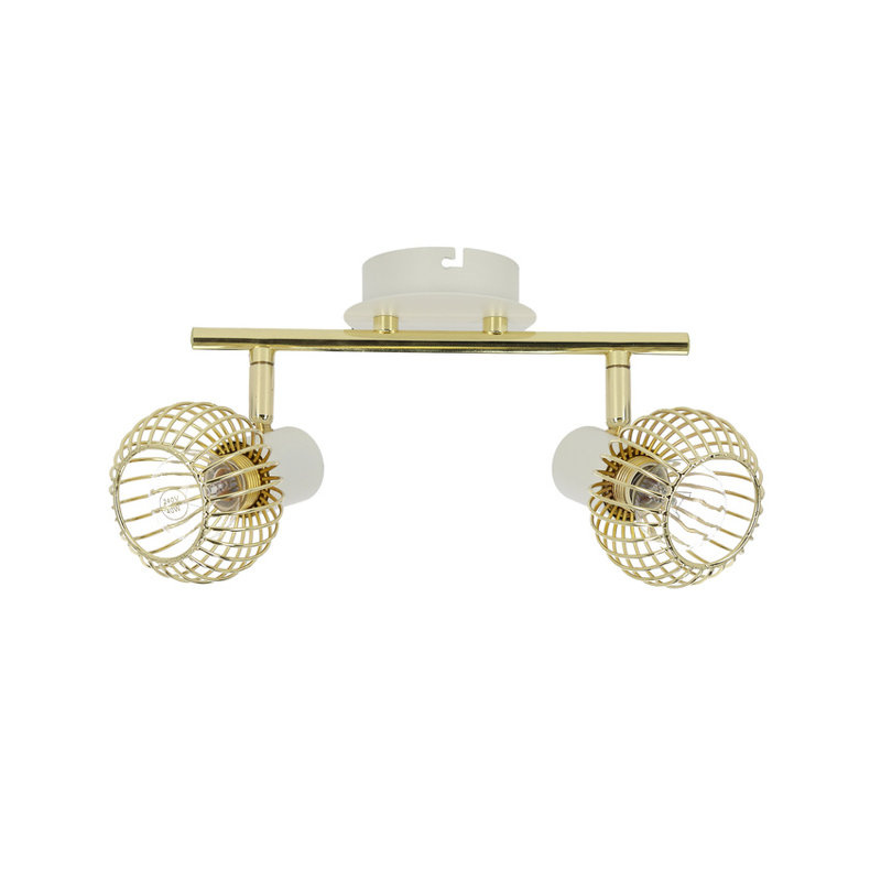 Lampa ścienna 2xE14 26cm Oslok Listwa Biały/Złoty