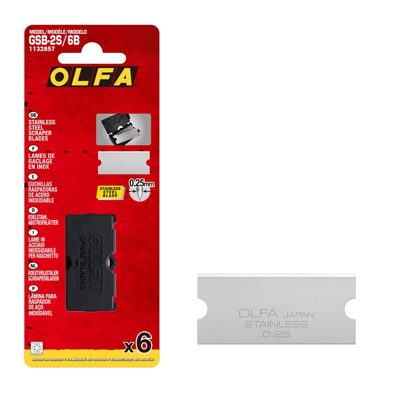 Olfa Ostrza GSB-2S do skrobaka GSR-2, 40 mm 6 szt.