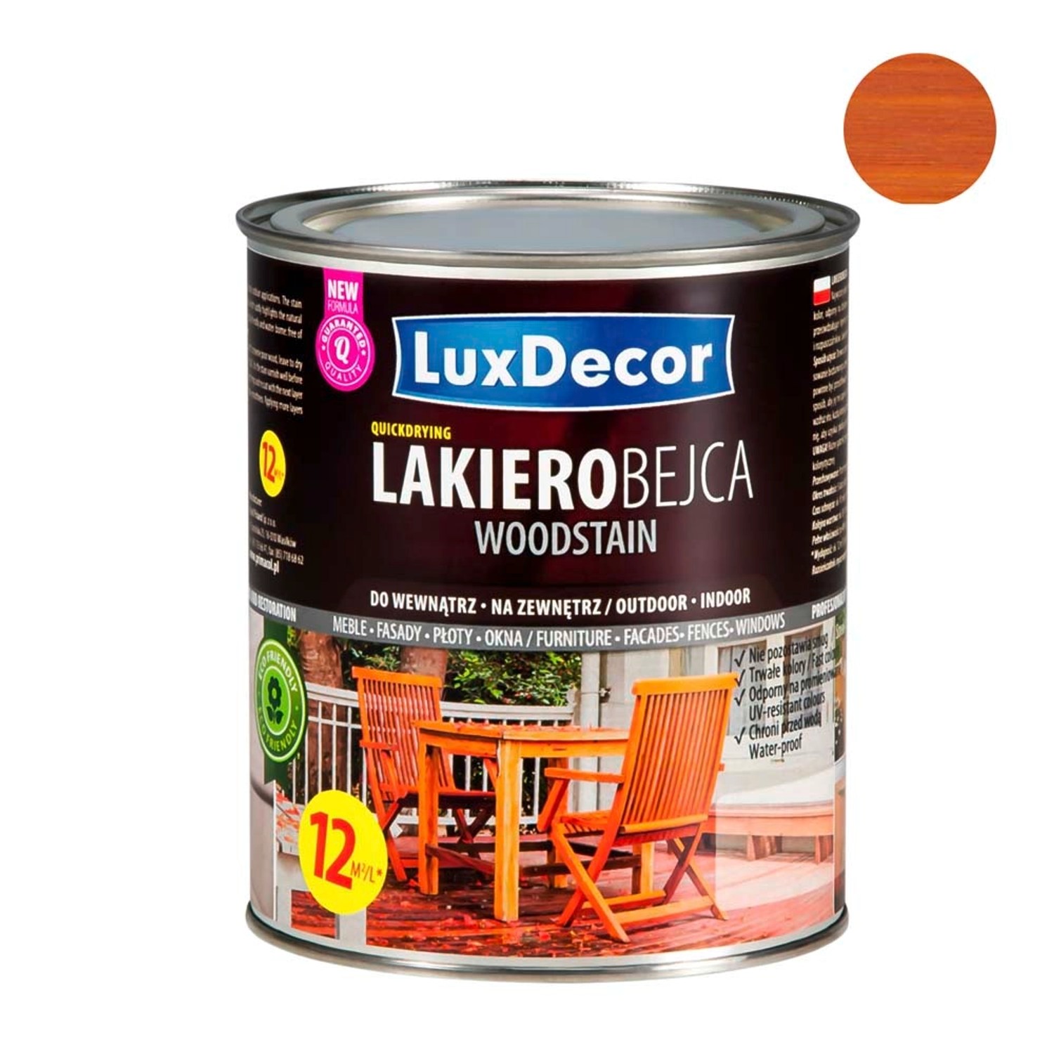 LuxDecor Lakierobejca do drewna teak 750 ml