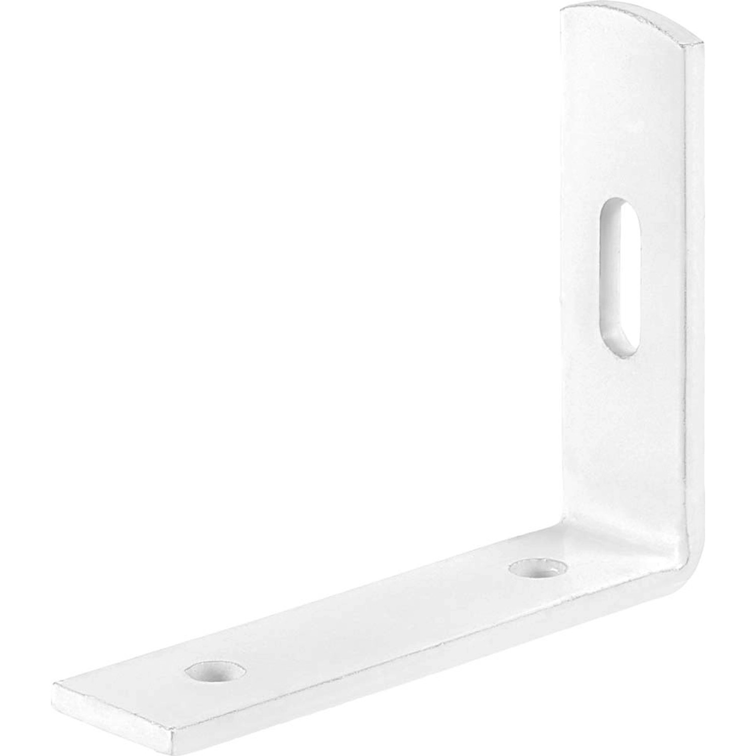 Kątownik przestawny 80 mm / 65 mm x 20 mm biały powleczony proszkowo