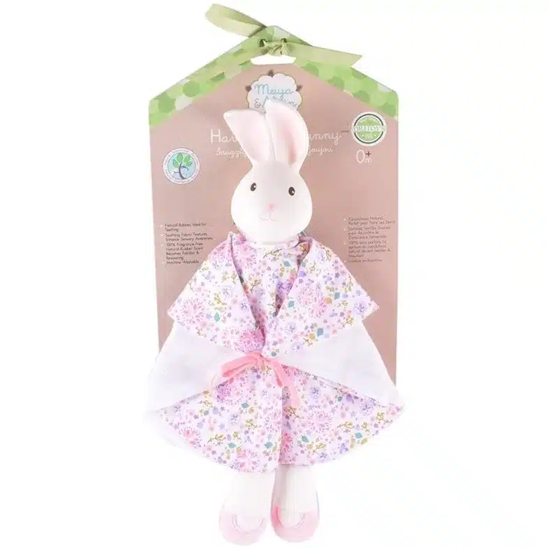 Przytulanka z gryzakiem z organicznego kauczuku Hevea Havah Bunny BBTB