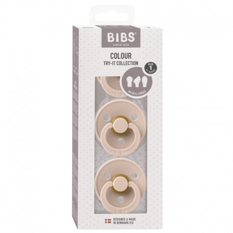 BIBS TRY-IT PACK BLUSH 3 smoczkowy zestaw prezentowy dla Noworodka BBTB