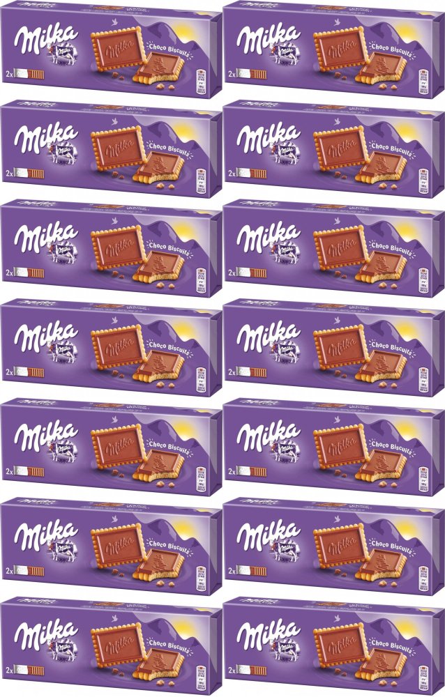 14x Ciastka Milka Choco Biscuits, czekoladowy, 150g