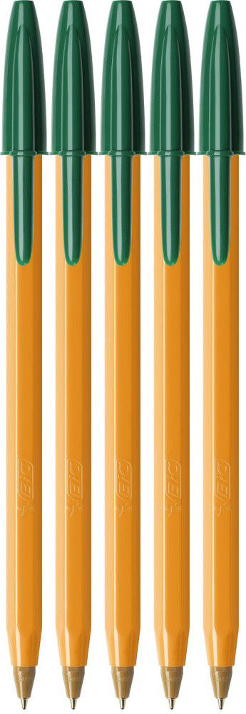 5x Długopis Bic Orange Original Fine, 0.8mm, zielony