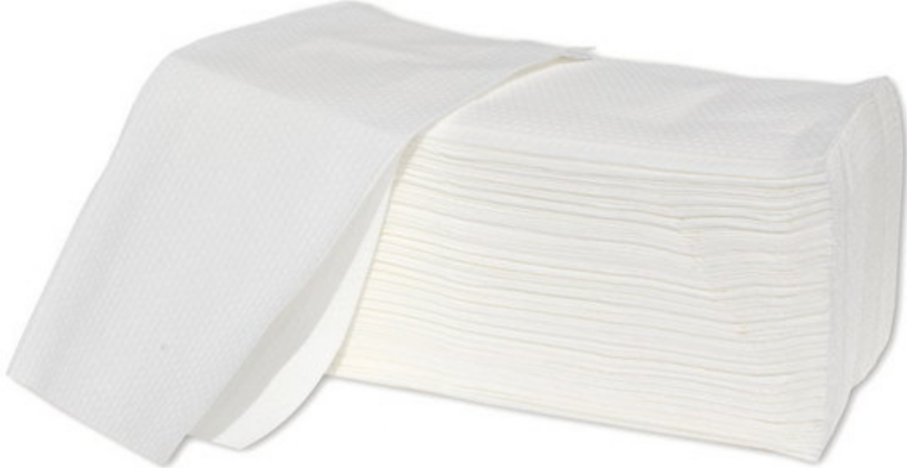 Ręcznik papierowy , jednowarstwowy, w składce ZZ, 150 składek biały