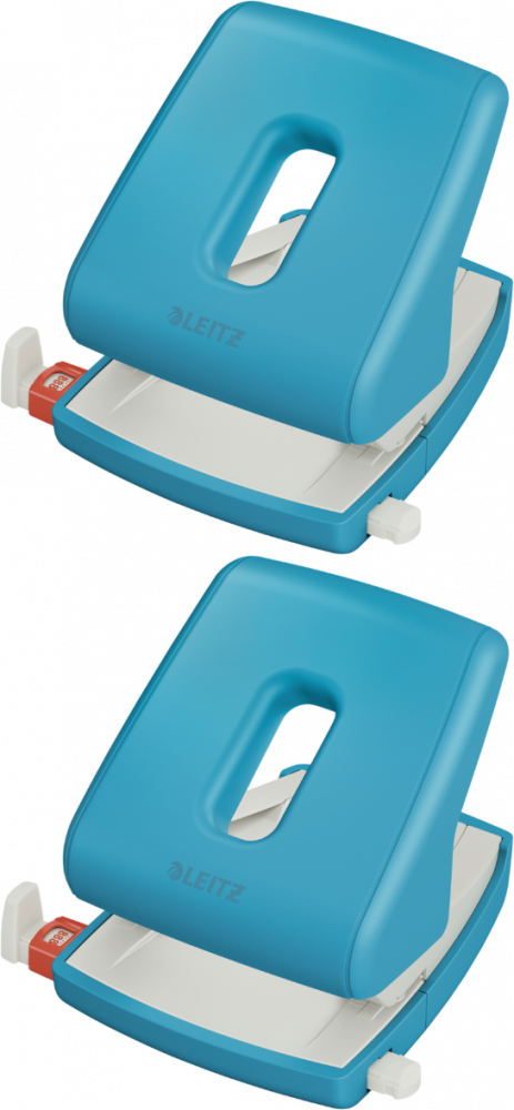 2x Dziurkacz Leitz Cosy, do 30 kartek, niebieski