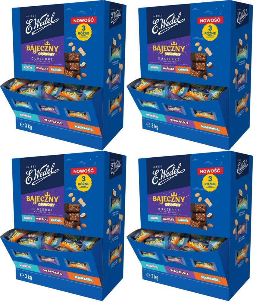 4x Mieszanka Wedlowska bajeczny crunchy, mix smaków, 3kg