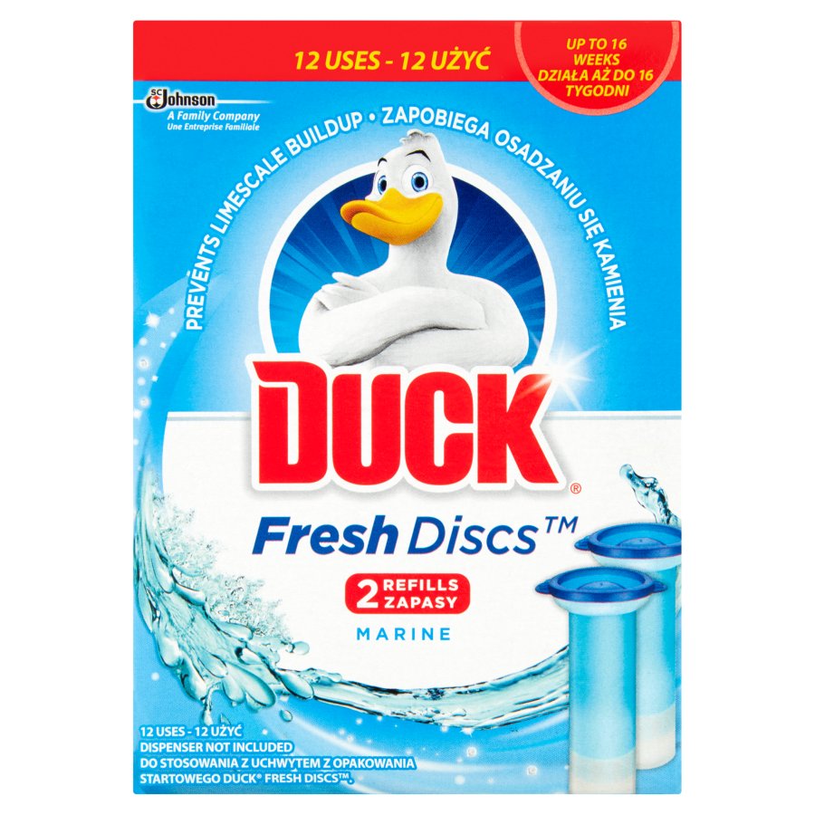 Krążki żelowe Duck Marine, 2 x 36ml, zapas, morski