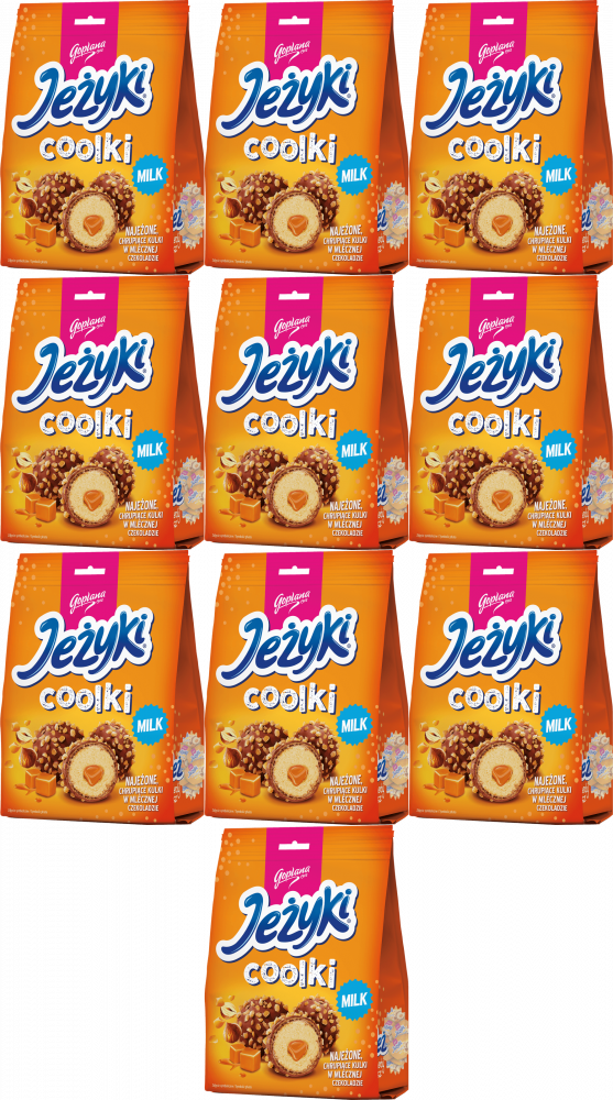 10x Praliny Goplana Jeżyki Coolki Milk, czekolada mleczna, 140g