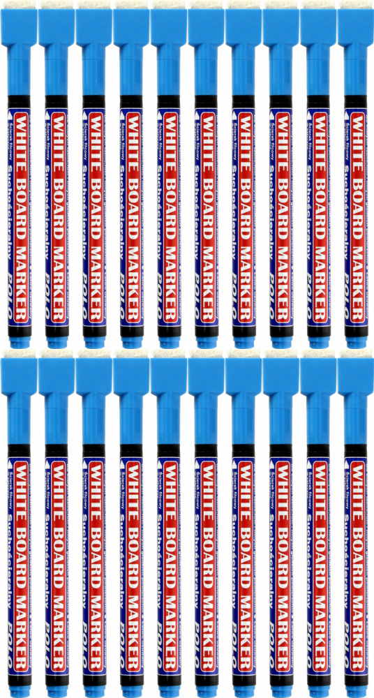 20x Marker suchościeralny Kamet Polo, okrągła, 2 mm, niebieski