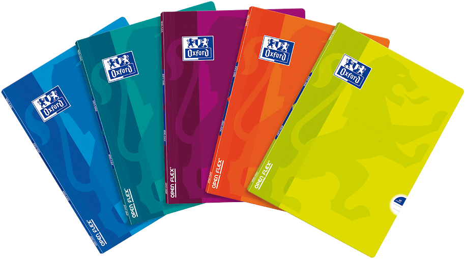 5x Zeszyt w linie Oxford Open Flex, A5, 60 kartek, mix kolorów