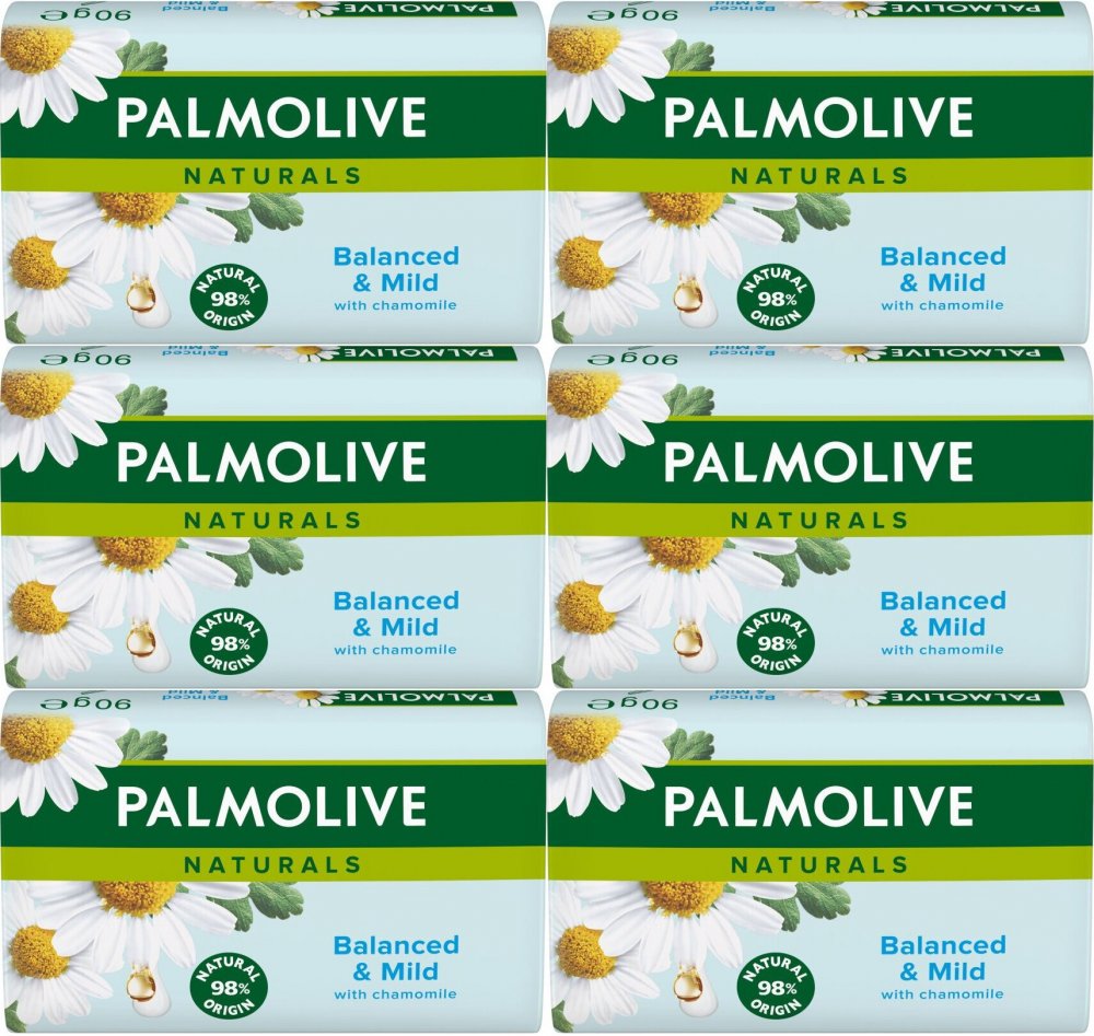 6x Mydło w kostce Palmolive, rumianek, 90g