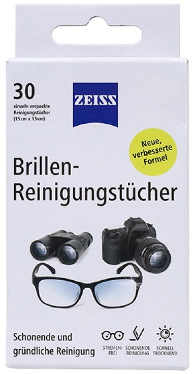 Outlet: Chusteczki do czyszczenia okularów i wyświetlaczy Zeiss, 30 sztuk