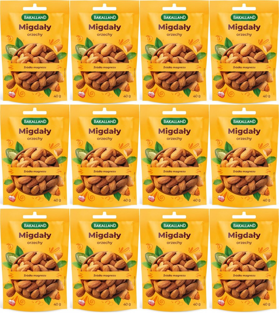 12x Migdały łuskane Bakalland, 40g