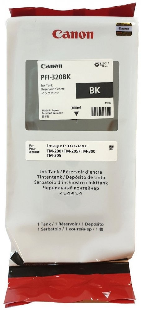 Tusz Canon (PFI-320BK), 300ml, black (czarny)