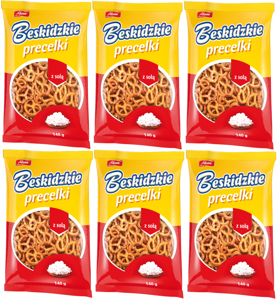 6x precelki Beskidzkie Aksam, z solą, 140g