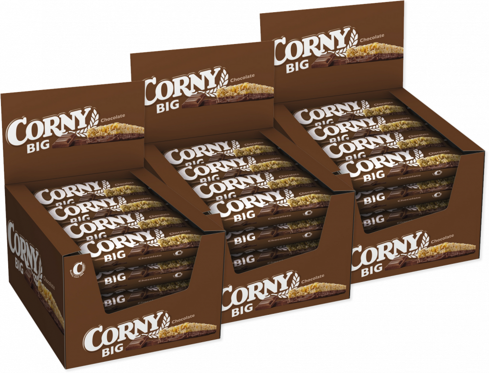 72x Baton zbożowy Corny Big z mleczną czekoladą, 50g
