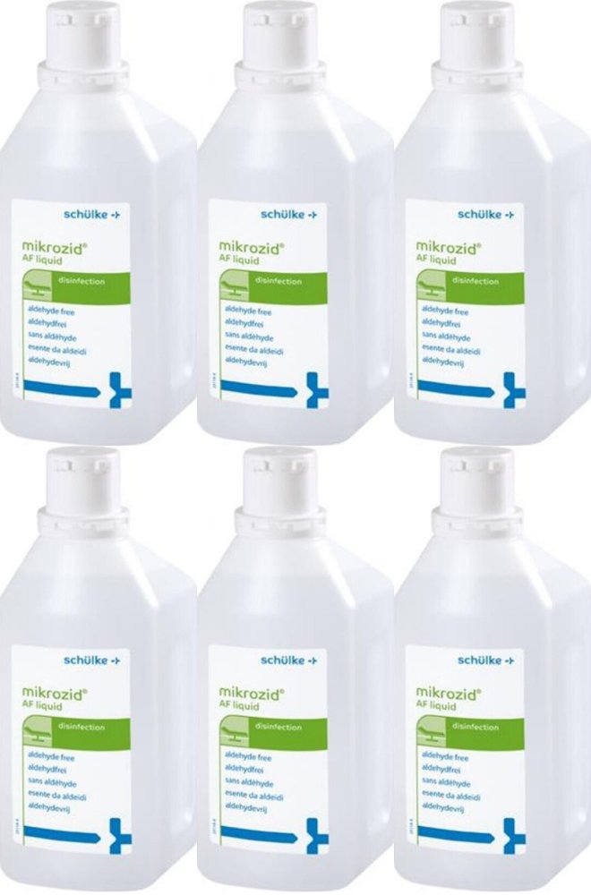 6x Płyn do dezynfekcji powierzchni Schulke Mikrozid AF Liquid, 94% alk., 1l