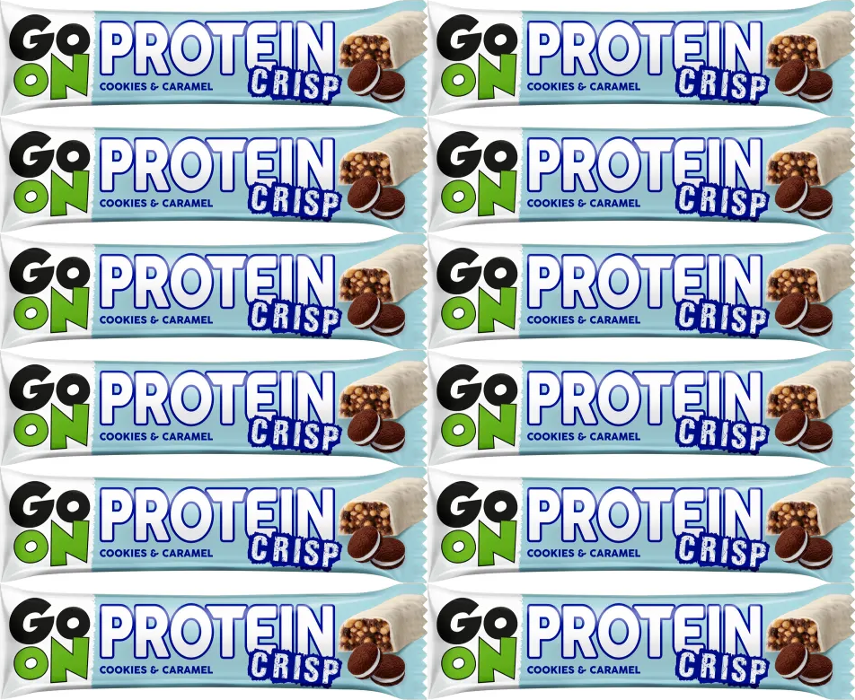 12x Baton Sante Go On Protein Crisp, ciastko i karmel, 50g