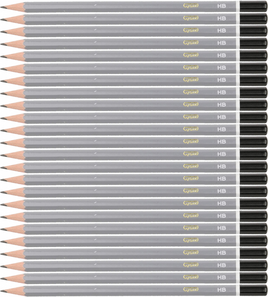 20x Ołówek techniczny Grand, HB, szary