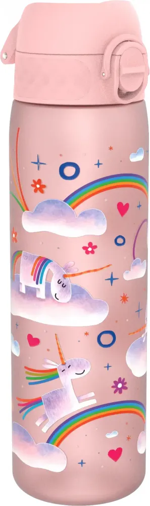 Bidon ION8 Unicorn Rainbows, recyclon/tritan, 500ml, różowy