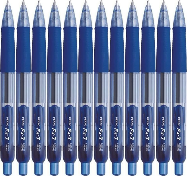12x Długopis żelowy Penac, FX7, 0.7mm, niebieski