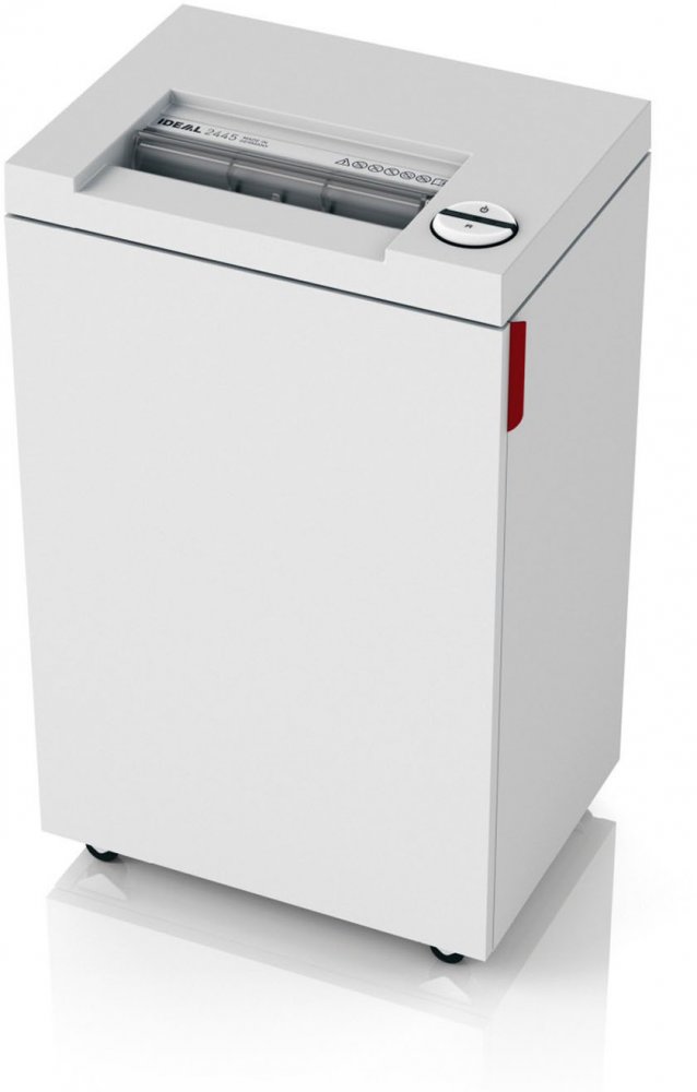 Niszczarka Ideal 2445 CC, ścinek 4x40mm, 13 kartek, P-4/Tx-4/Ex-3/F-1 DIN, z olejarką, biały