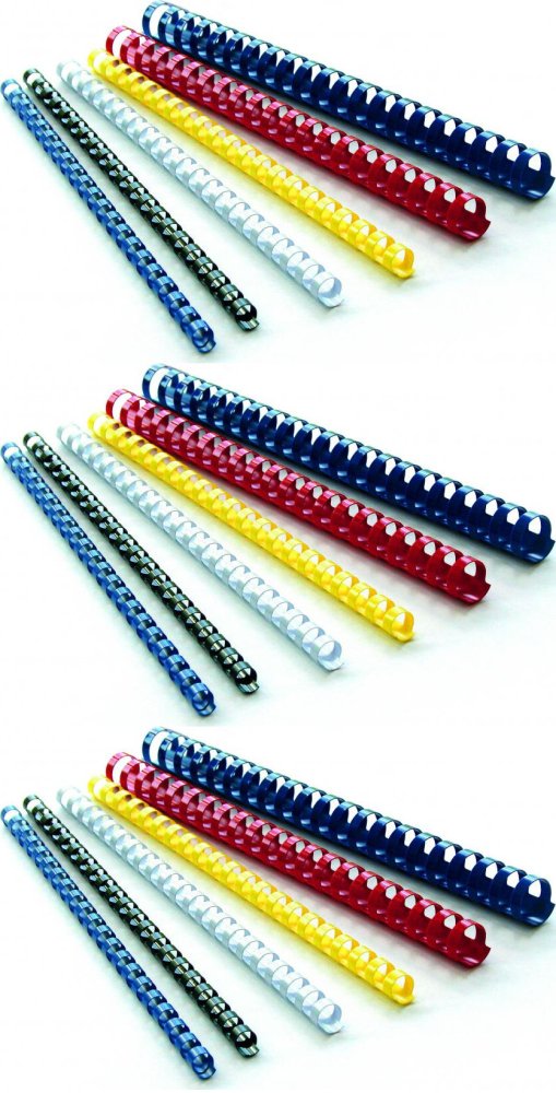 3x Grzbiety do bindowania Argo, plastik, 6mm, 100 sztuk, czarny