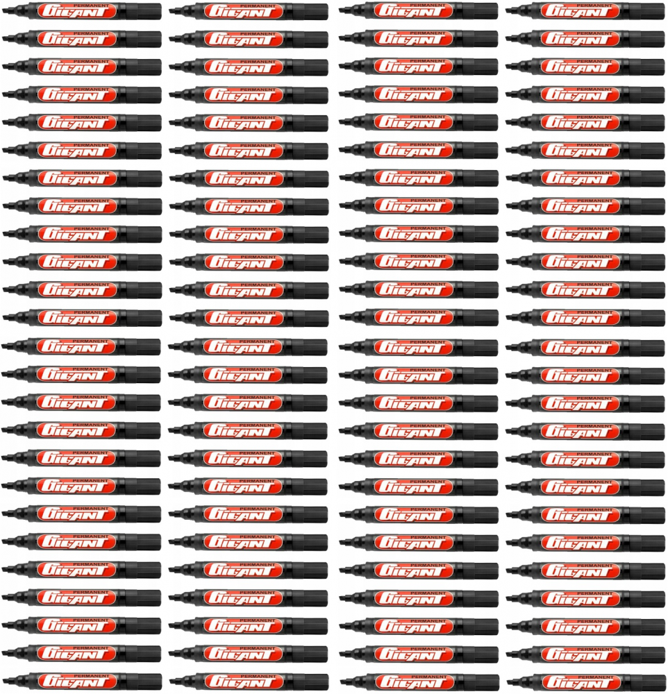 100x Marker permanentny Kamet, Gigant, ścięta, 5.5mm czarny