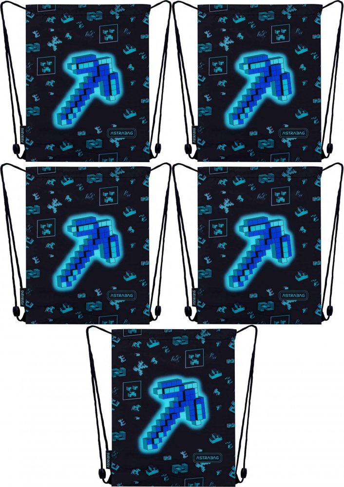 5x Worek na buty Astra Astrabag Dark Pixel AD1, 40x33cm
