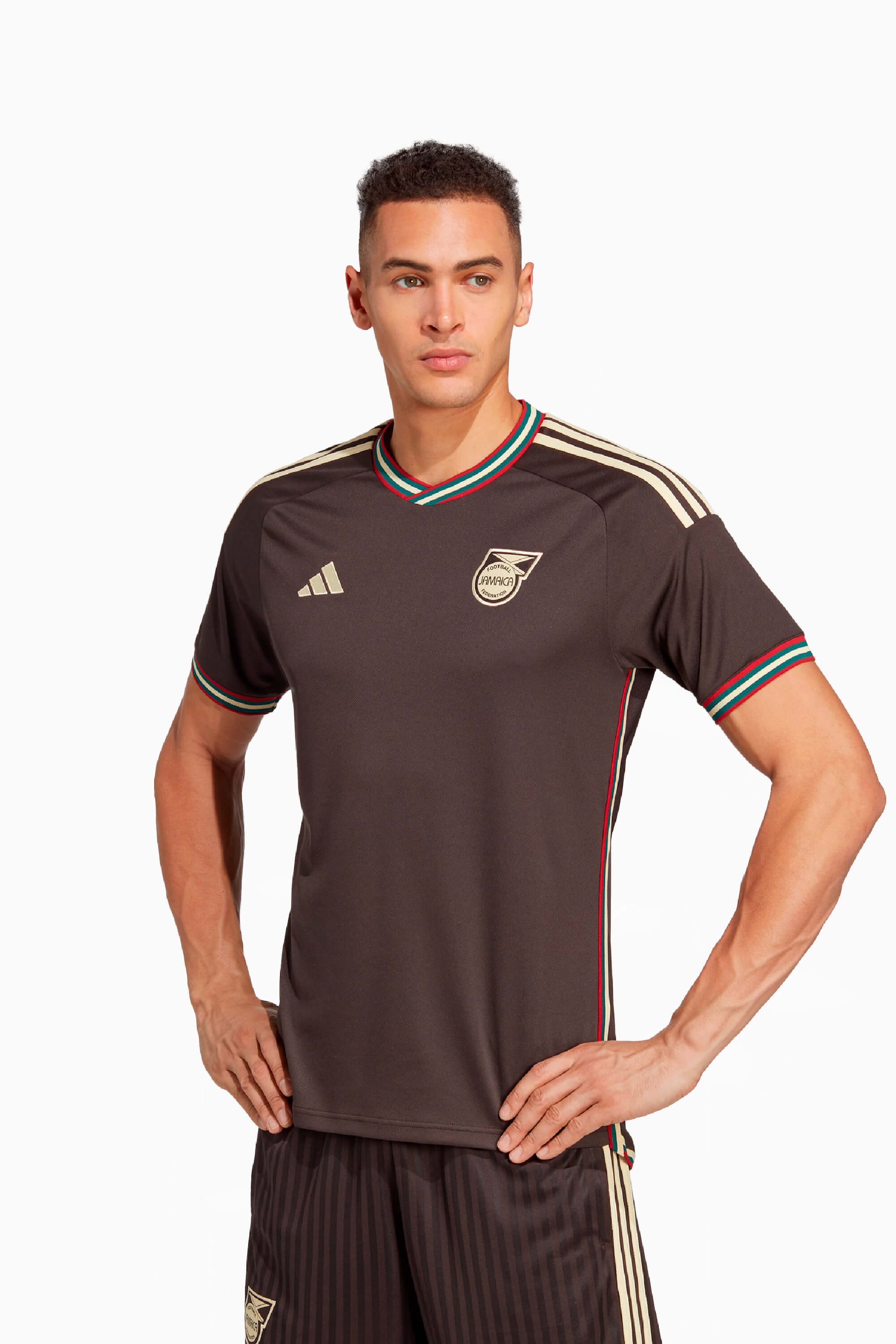 Koszulka Reprezentacji Jamajki adidas 2023 Wyjazdowa - Brązowy