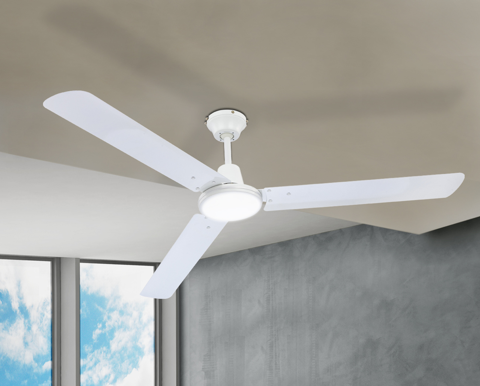 Globo Lighting Ferro wentylator podsufitowy x W biała 0310