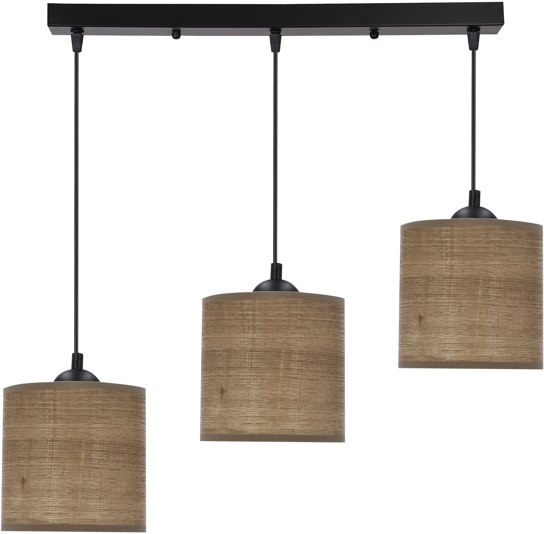 Candellux Legno lampa wisząca 3x40W czarny/orzechowy 33-18335