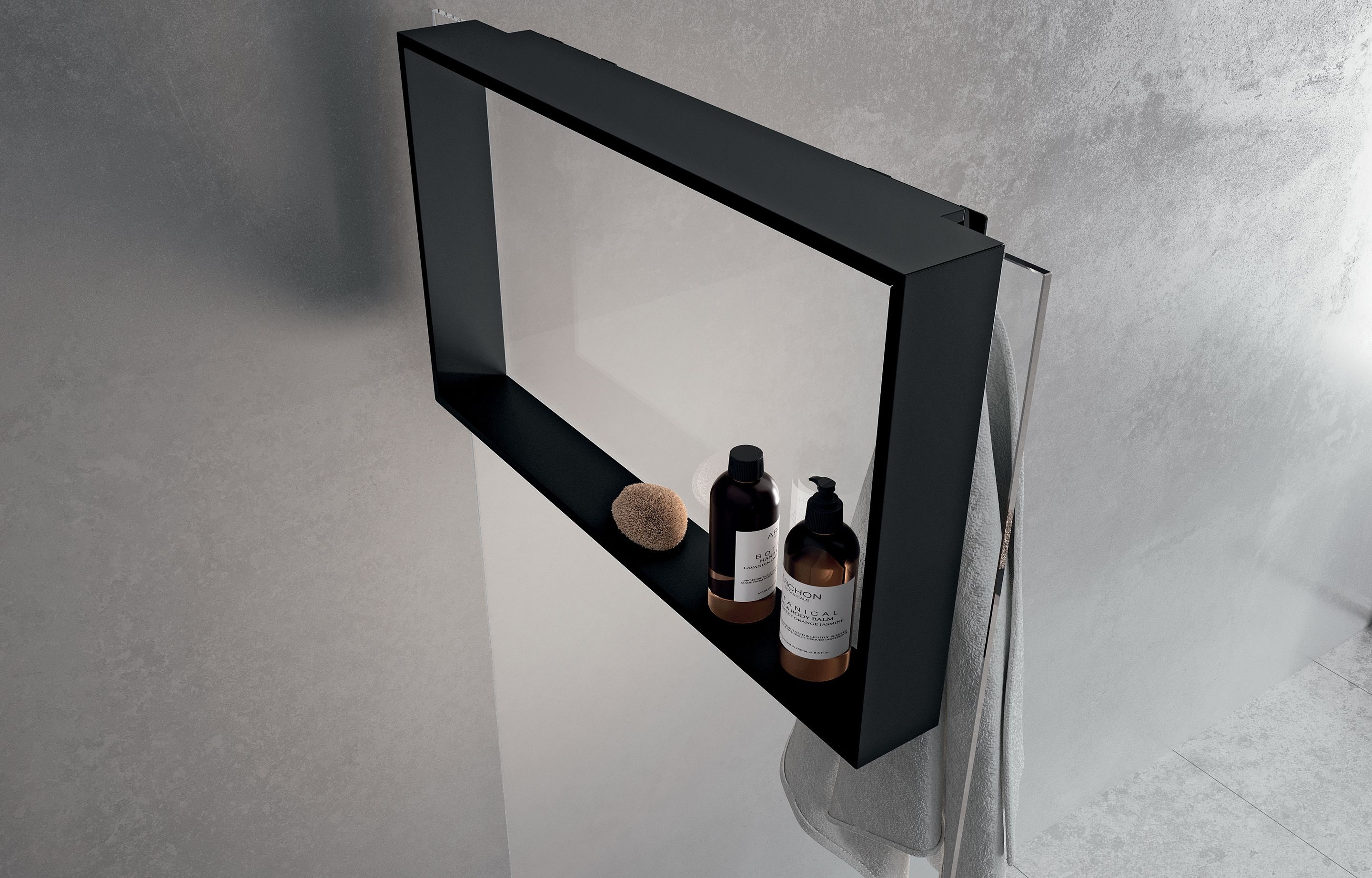Novellini Frame półka 60 cm czarna R90AKFPO4070H