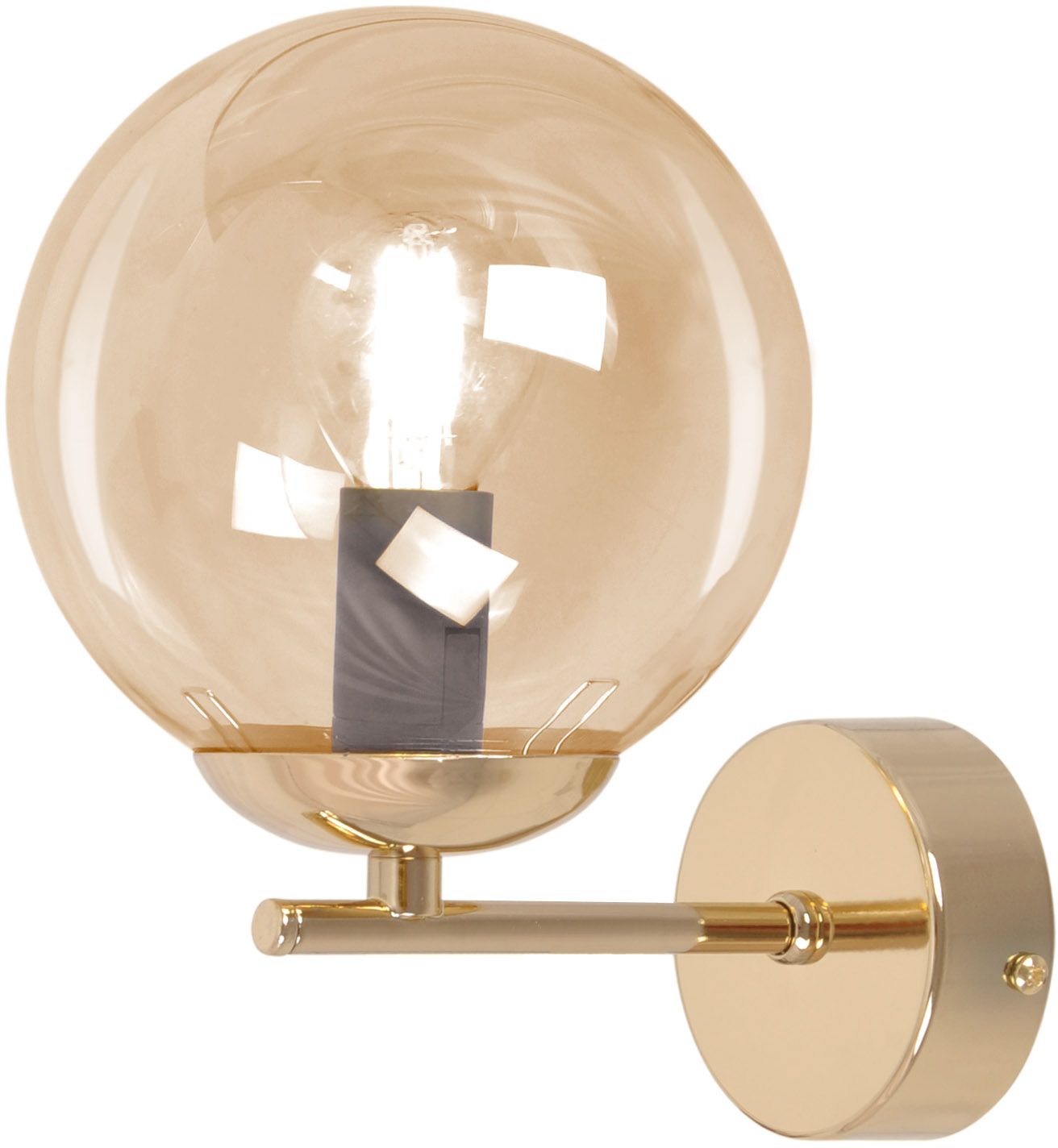 Kaja Grand kinkiet 1x10 W złoty-bursztynowy K-5415