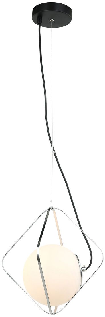 Italux Canto lampa wisząca 1x40 W czarna-chrom PEN-5696-1-BKCR