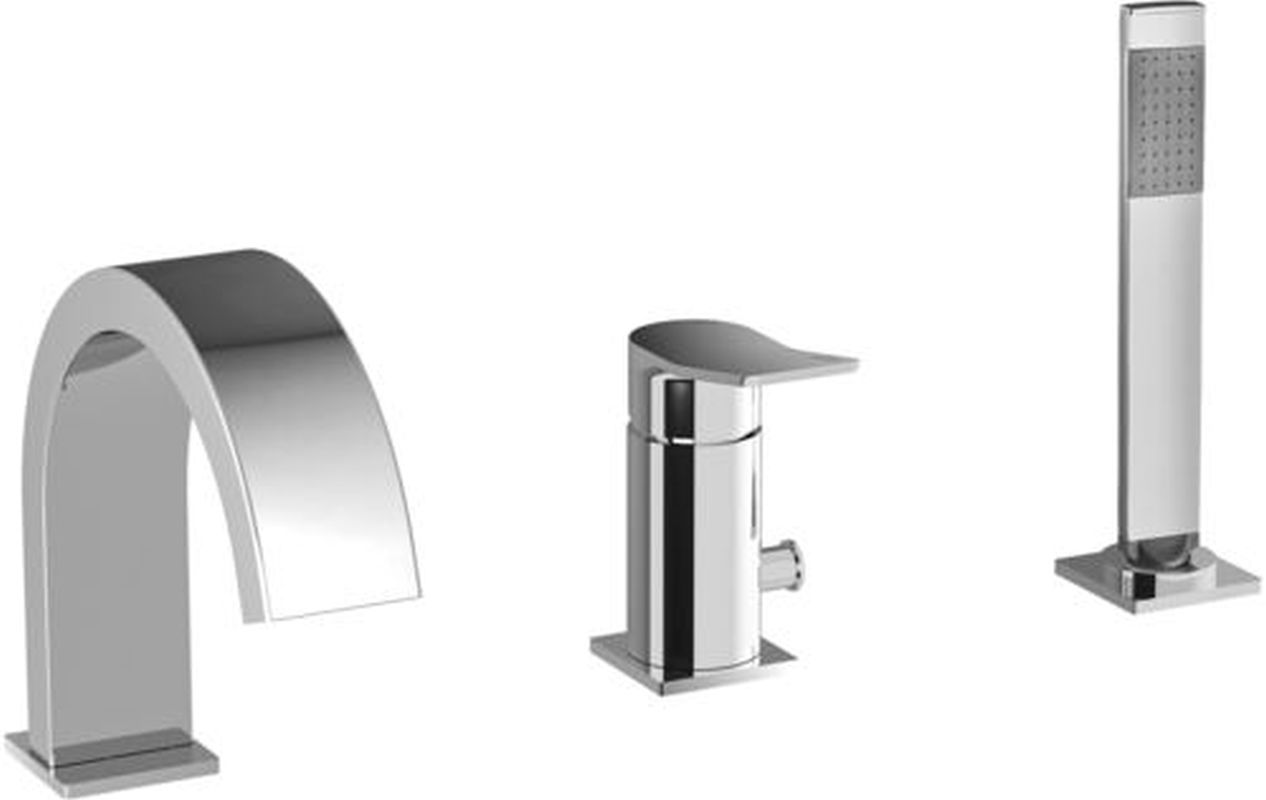 Paffoni Tilt bateria wannowo-prysznicowa 3-otworowa chrom TI040CR