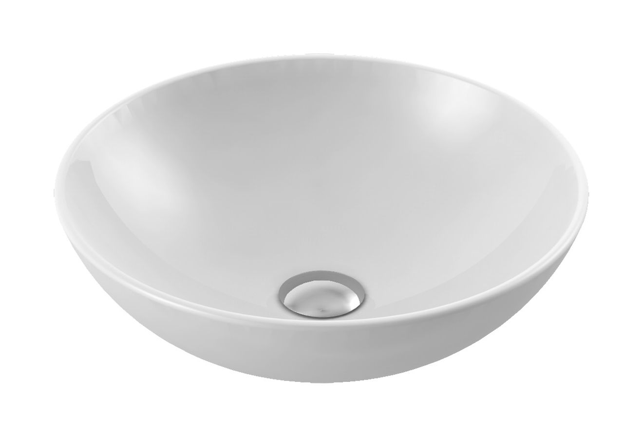 CeraStyle Zero umywalka 46 cm nablatowa okrągła biała 071600